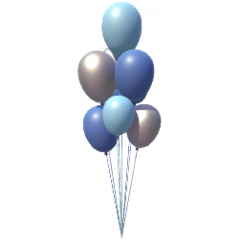 Balloon Cluster – Five Balloon Package with Base Weight	