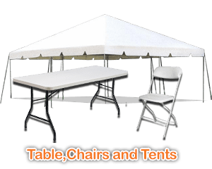 50 Person Tent, Table & Chair Party Package